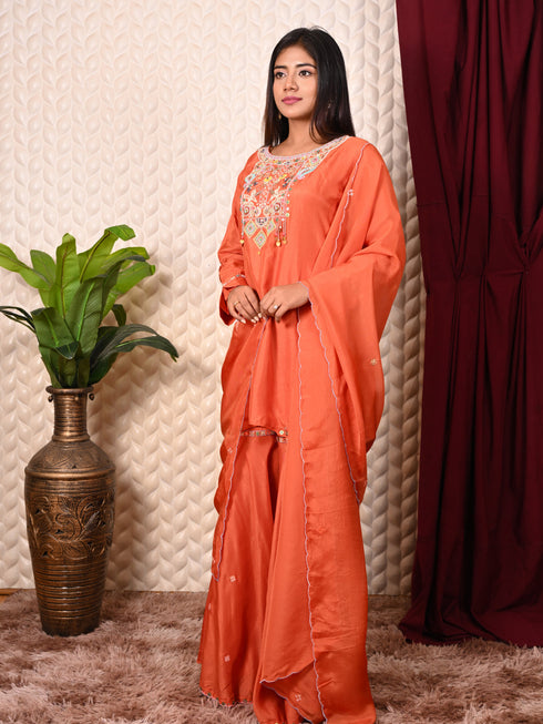 Indo-western set with tassel Work